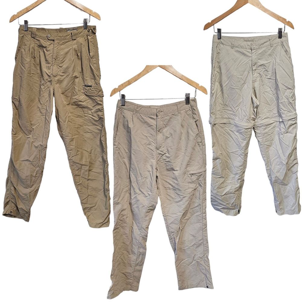 3 Royal Robbins Hiking Pants Convertible Zip Off Shorts (1) Cargo (3) Nylon